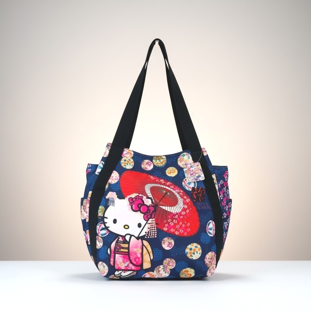 Sanrio Hello Kitty Balloon Shoulder Bag Kimono Manufatto Sakura Japan Kawaii NWT